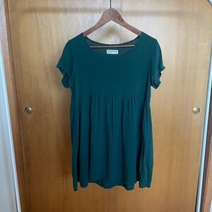 American Apparel Dark Green Babydoll Dress